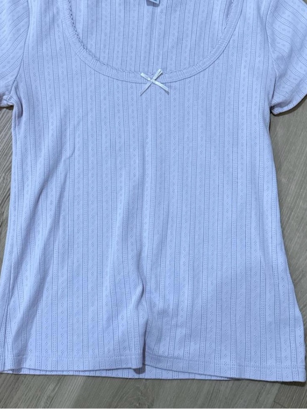 Old Navy Lavender Short Sleeve Top with Bow